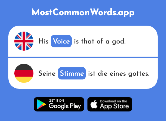 Voice, vote - Stimme (The 399th Most Common German Word)