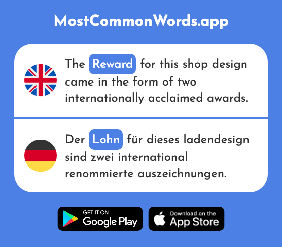 Wage, pay, reward - Lohn (The 2243rd Most Common German Word)