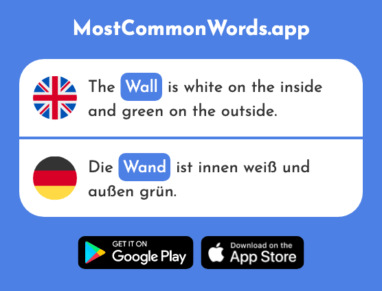 Wall - Wand (The 828th Most Common German Word)