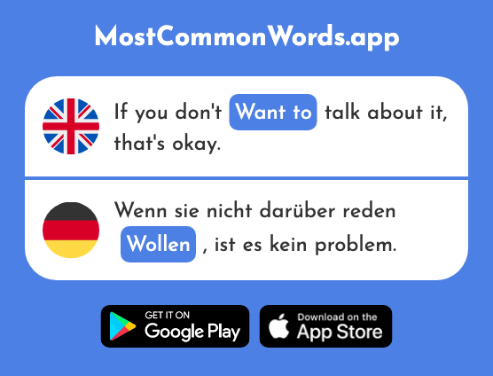 Want to - Wollen (The 57th Most Common German Word)