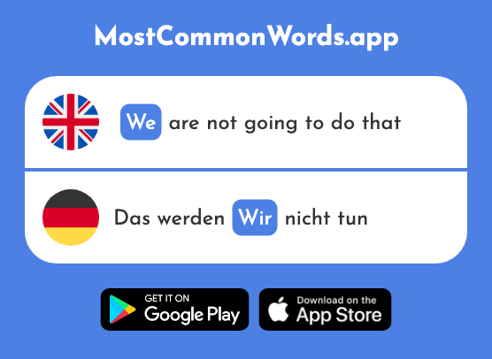We - Wir (The 26th Most Common German Word)