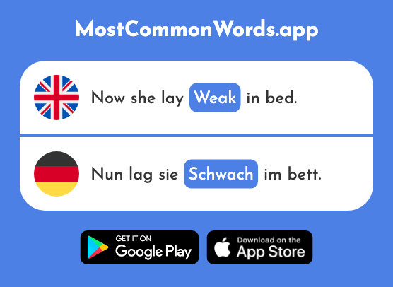 Weak - Schwach (The 978th Most Common German Word)