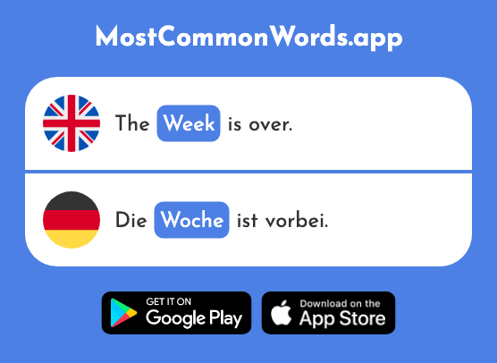 Week - Woche (The 219th Most Common German Word)