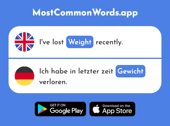 Weight - Gewicht (The 1940th Most Common German Word)