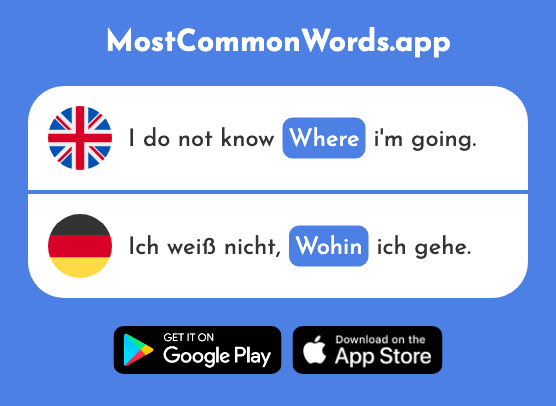 Where - Wohin (The 1811th Most Common German Word)