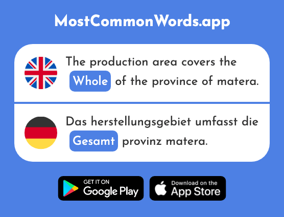 Whole, entire - Gesamt (The 557th Most Common German Word)