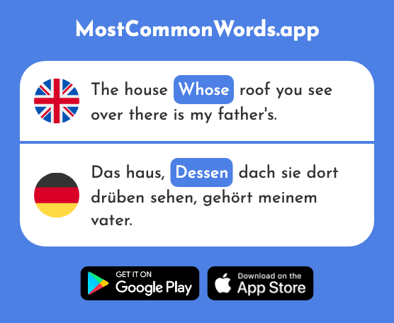 Whose - Dessen (The 331st Most Common German Word)