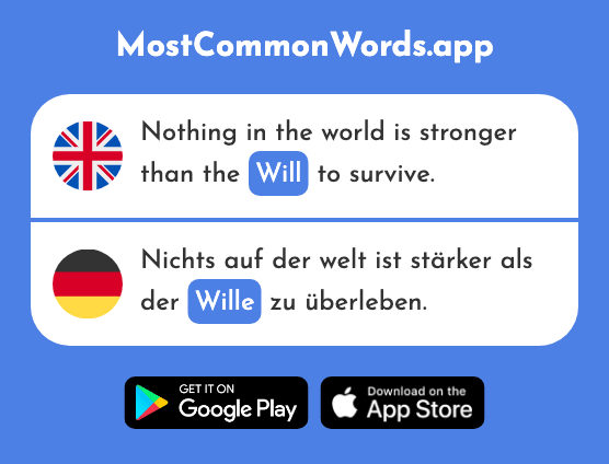 Will - Wille (The 1647th Most Common German Word)