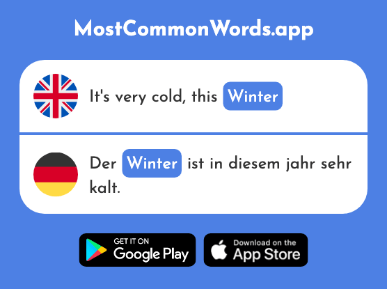 Winter - Winter (The 1206th Most Common German Word)