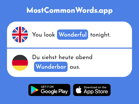 Wonderful - Wunderbar (The 1603rd Most Common German Word)