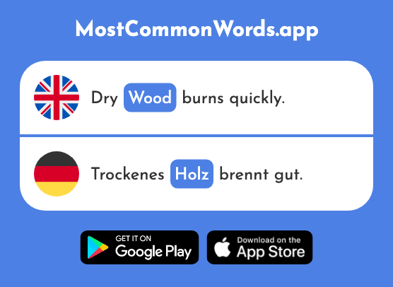 Wood - Holz (The 2221st Most Common German Word)