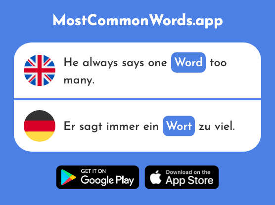 Word - Wort (The 194th Most Common German Word)