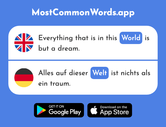 World - Welt (The 164th Most Common German Word)