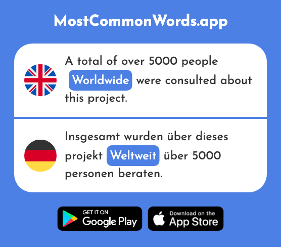 Worldwide - Weltweit (The 843rd Most Common German Word)