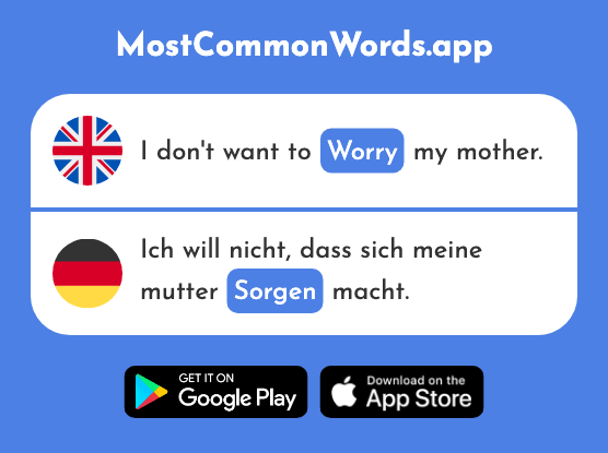 Worry, take care - Sorgen (The 618th Most Common German Word)