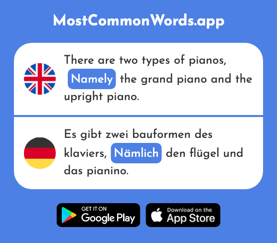 You see, namely - Nämlich (The 425th Most Common German Word)