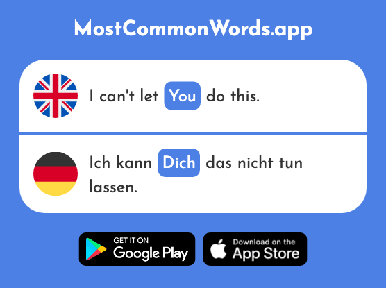 You, yourself - Dich (The 217th Most Common German Word)