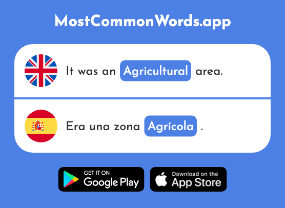Agricultural, farming - Agrícola (The 2318th Most Common Spanish Word)