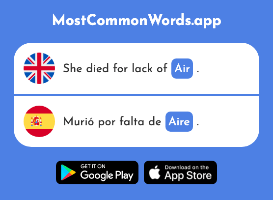 Air, wind, appearance - Aire (The 401st Most Common Spanish Word)