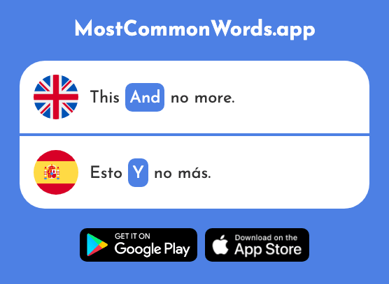 And - Y (The 4th Most Common Spanish Word)