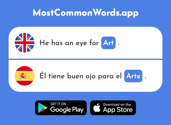 Art, skill - Arte (The 208th Most Common Spanish Word)