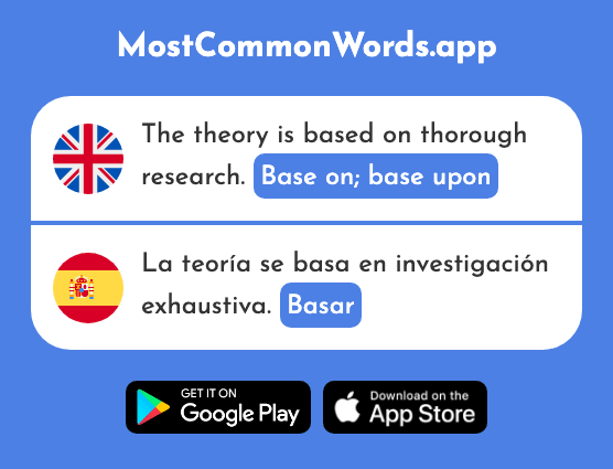 Base on, base upon - Basar (The 838th Most Common Spanish Word)