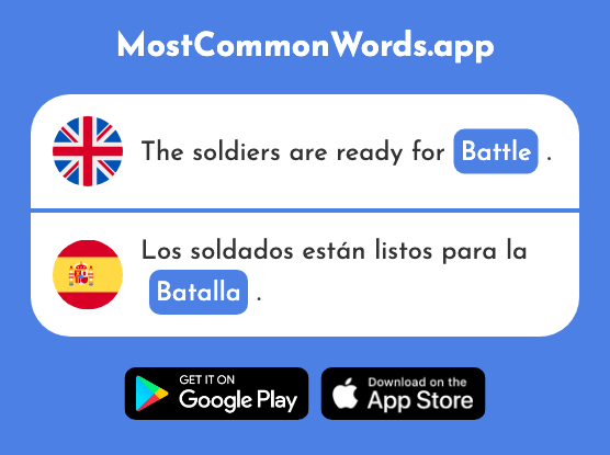 Battle - Batalla (The 1423rd Most Common Spanish Word)