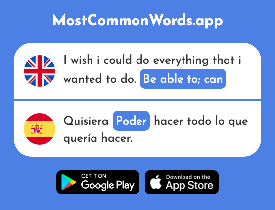 Be able to, can - Poder (The 32nd Most Common Spanish Word)