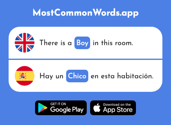 Boy - Chico (The 727th Most Common Spanish Word)