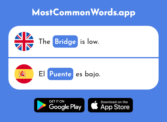 Bridge - Puente (The 1715th Most Common Spanish Word)