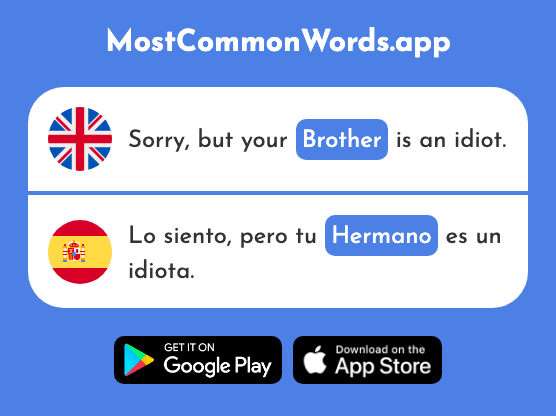 Brother, siblings - Hermano (The 333rd Most Common Spanish Word)