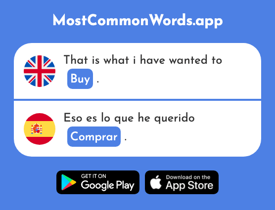 Buy - Comprar (The 361st Most Common Spanish Word)