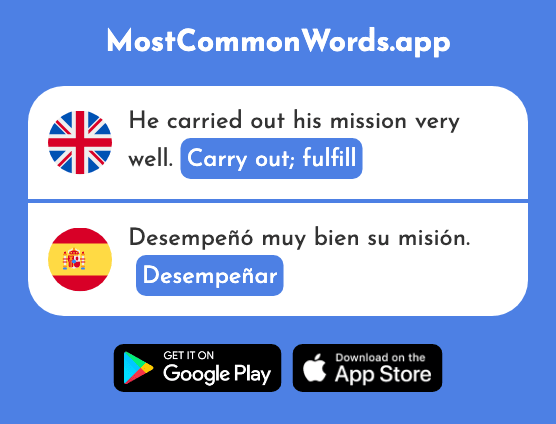 Carry out, fulfill - Desempeñar (The 2159th Most Common Spanish Word)