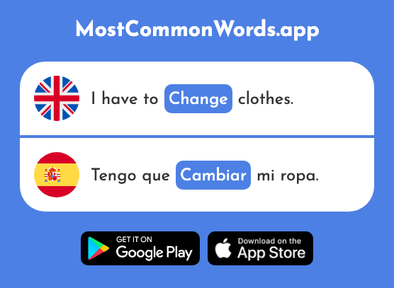 Change - Cambiar (The 255th Most Common Spanish Word)