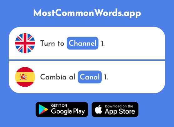 Channel, canal - Canal (The 1280th Most Common Spanish Word)