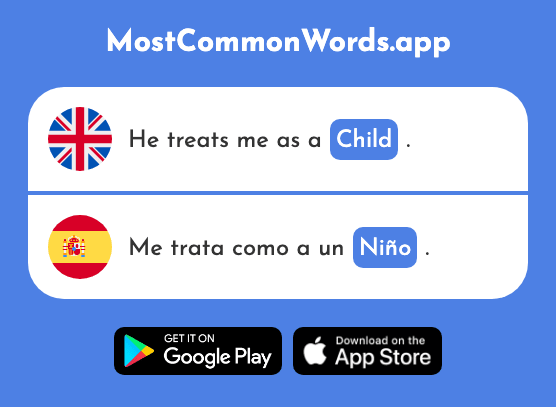 Child, little boy - Niño (The 173rd Most Common Spanish Word)
