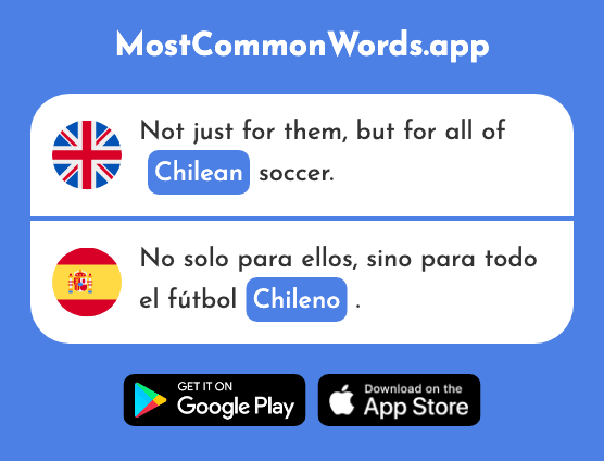 Chilean - Chileno (The 1887th Most Common Spanish Word)