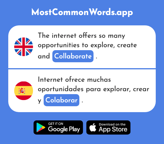 Collaborate, work together - Colaborar (The 2208th Most Common Spanish Word)