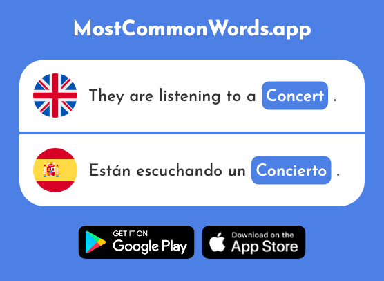 Concert, concerto - Concierto (The 1456th Most Common Spanish Word)