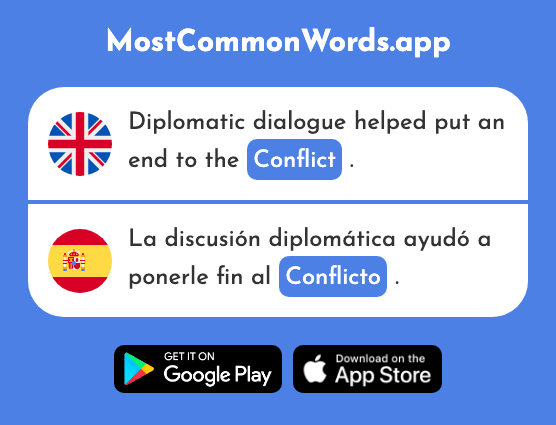 Conflict - Conflicto (The 1024th Most Common Spanish Word)