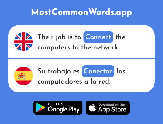 Connect, plug in - Conectar (The 1973rd Most Common Spanish Word)