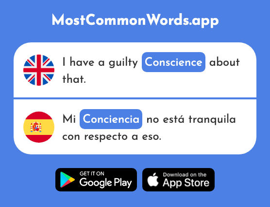 Conscience, consciousness - Conciencia (The 946th Most Common Spanish Word)