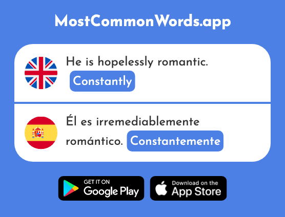 Constantly - Constantemente (The 2699th Most Common Spanish Word)