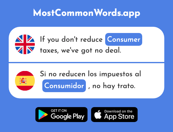 Consumer - Consumidor (The 2244th Most Common Spanish Word)
