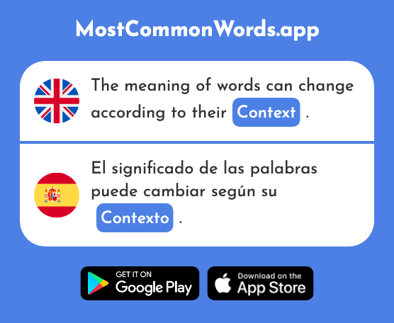 Context - Contexto (The 1977th Most Common Spanish Word)