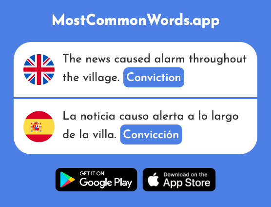 Conviction - Convicción (The 2878th Most Common Spanish Word)