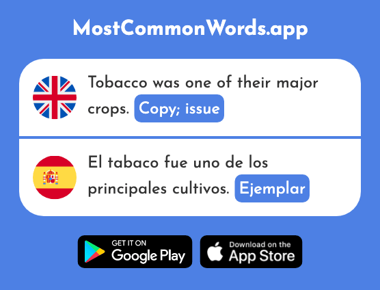 Copy, issue - Ejemplar (The 2809th Most Common Spanish Word)