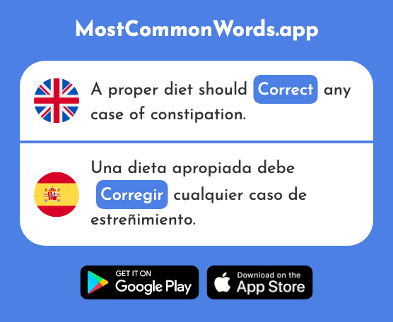 Correct, rectify - Corregir (The 2351st Most Common Spanish Word)