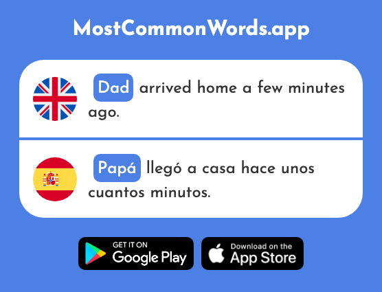 Dad - Papá (The 865th Most Common Spanish Word)
