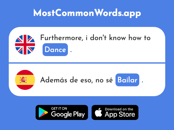 Dance - Bailar (The 1323rd Most Common Spanish Word)